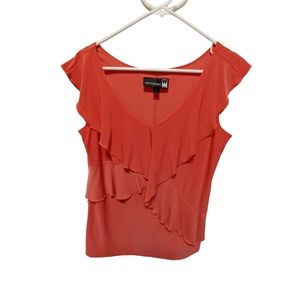 Anthony originals sleeveless ruffled layered blouse size medium